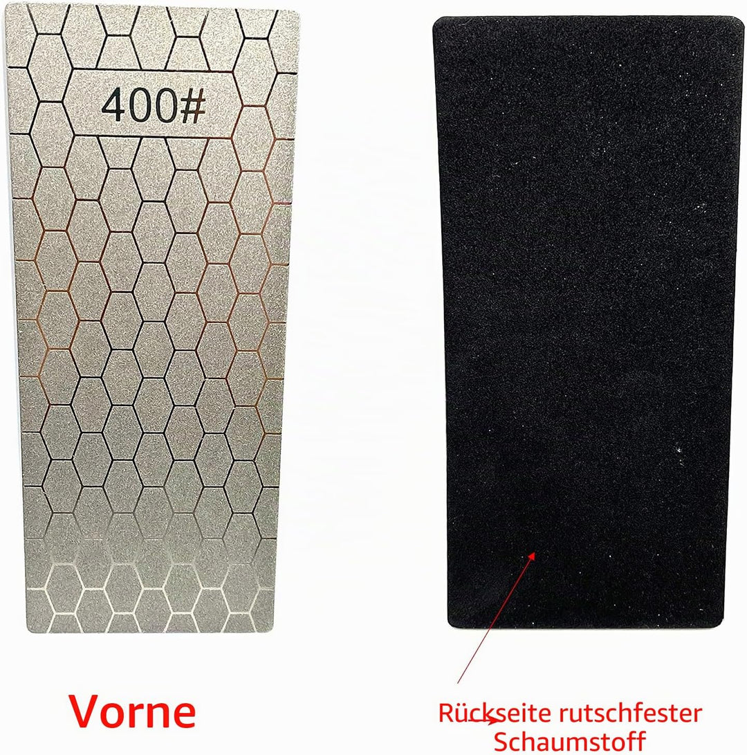 Yuejizhe 5Pcs Diamant Schärfsteine,400/600/800/1000/1200 Messerschärfer Professional,Diamant-Schärfs