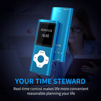 MYMAHDI Bluetooth 5.0 MP3/MP4-Player mit 32 GB Speicherkarte, 1,8 Zoll LCD-Bildschirm, unterstützt b