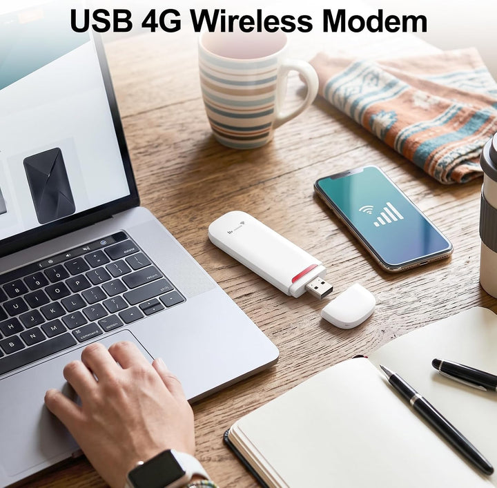 500 Mbit/s 4G LTE USB-Modem-Dongle, Router mit SIM-Kartensteckplatz, Tragbarer Reise-Hotspot, Unters