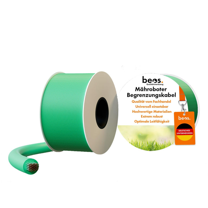 BEOS® Premium Begrenzungskabel für Mähroboter - Universell kompatibel – hochwertiger Begrenzungsdrah