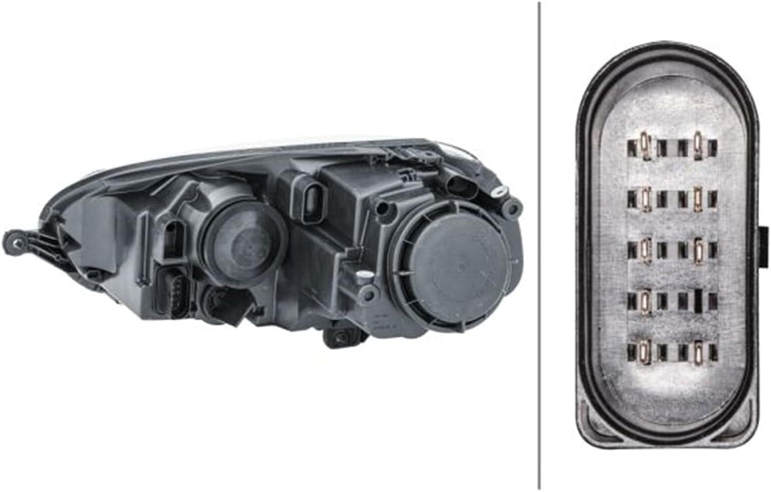 HELLA 1EG 247 007-621 Halogen-Hauptscheinwerfer - rechts - für u.a. VW Golf V (1K1) Rechts Schwarz,