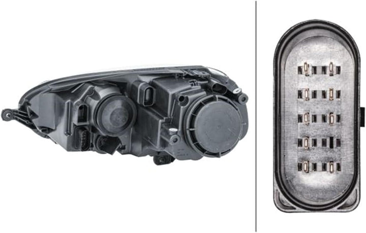 HELLA 1EG 247 007-621 Halogen-Hauptscheinwerfer - rechts - für u.a. VW Golf V (1K1) Rechts Schwarz,
