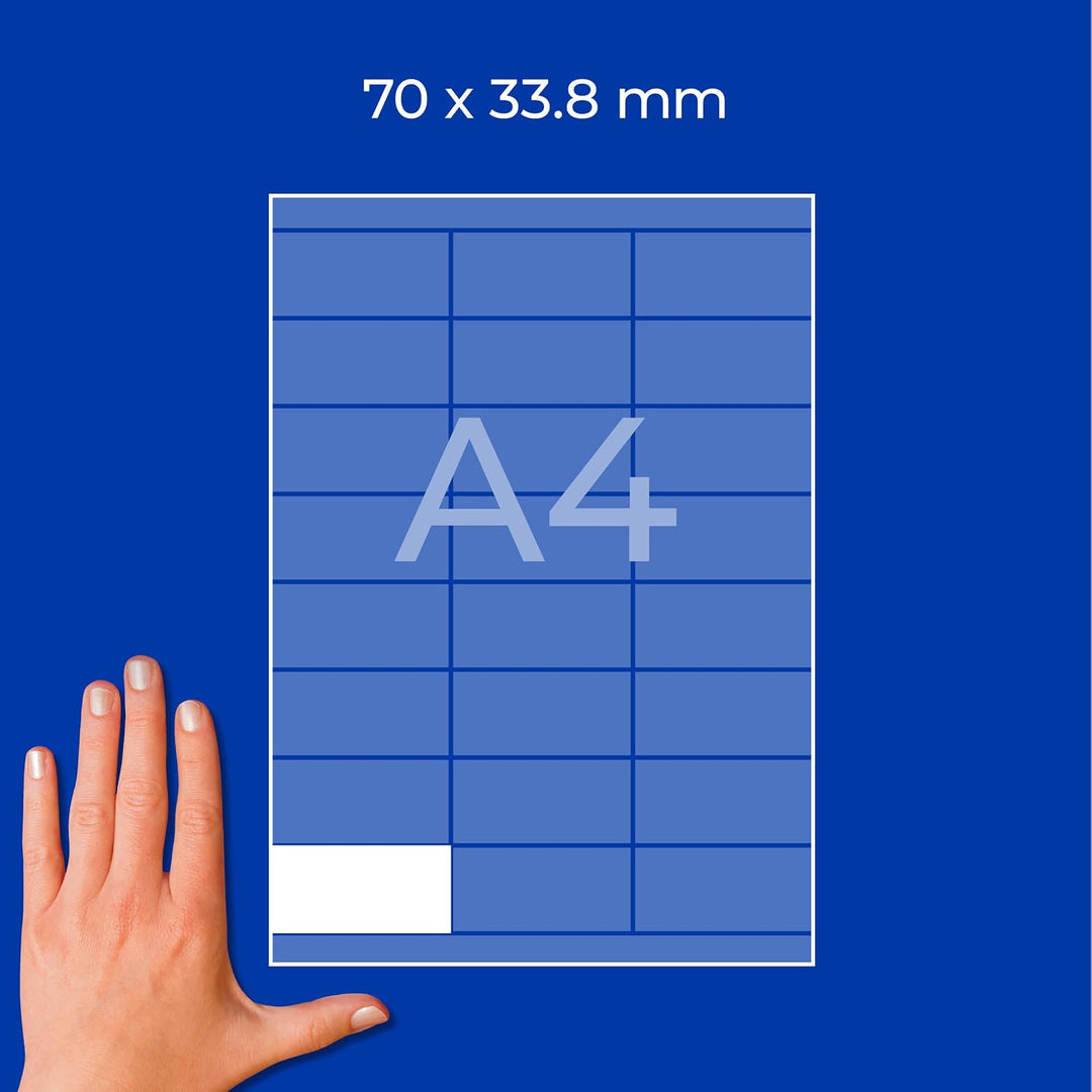 AVERY Zweckform 3664 Adressaufkleber (2.400 Klebeetiketten, 70x33,8mm auf A4, Papier matt, individue