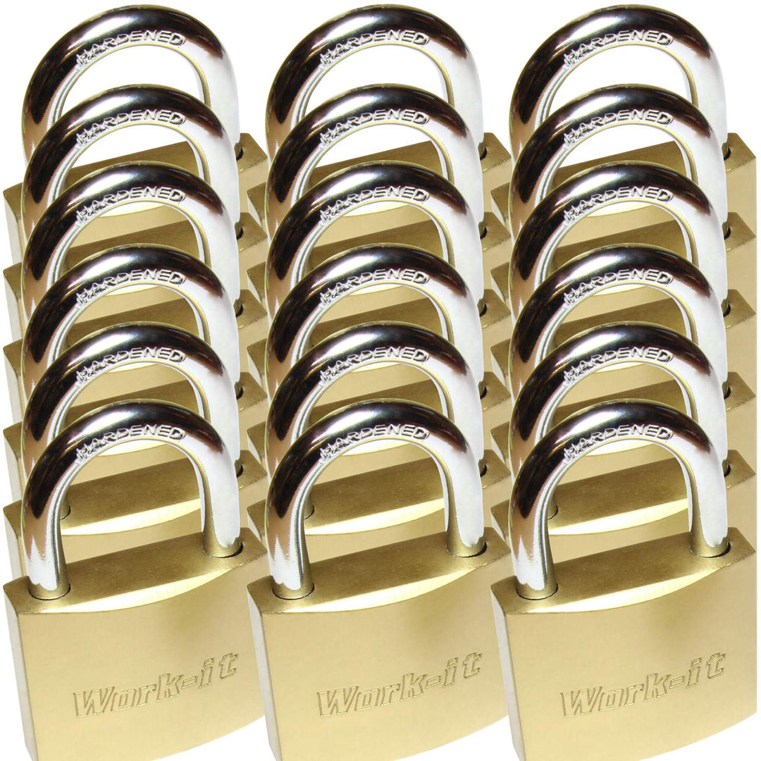 18 Set Vorhängeschloss massiv 38mm mit 108 Schlüsseln