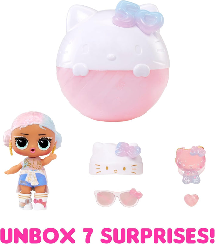 LOL Surprise Loves Hello Kitty Tots - Limited Edition Puppe Crystal Cutie - Sammlerpuppe mit 7 Überr