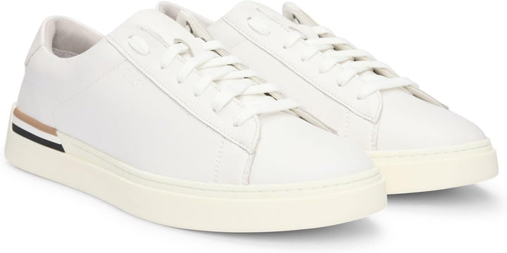 BOSS Herren Schuhe Schnürschuh Freizeitschuh Halbschuh Sneaker Clint Tenn 45 EU Weiss, 45 EU Weiss