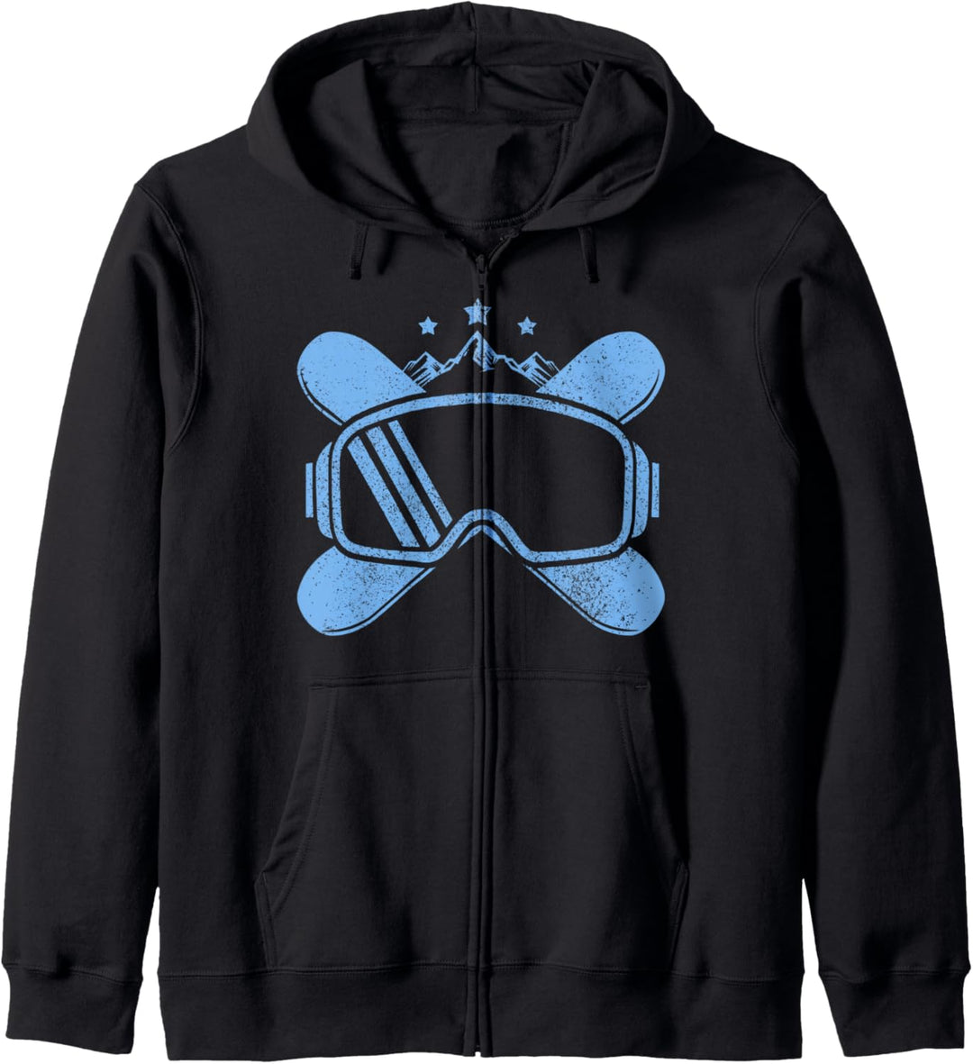 Snowboard - Berge Goggles Wintersport Snowboarder Geschenk Kapuzenjacke