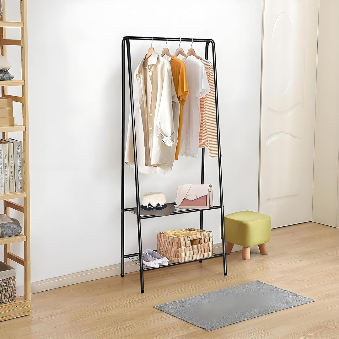 Kleiderständer Metall Kleiderstange 60 cm x 151 cm Kleiner Garderobenständer für Schlafzimmer mit Sc