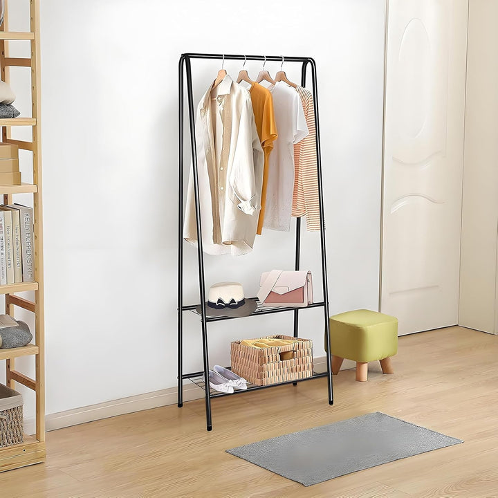 Kleiderständer Metall Kleiderstange 60 cm x 151 cm Kleiner Garderobenständer für Schlafzimmer mit Sc