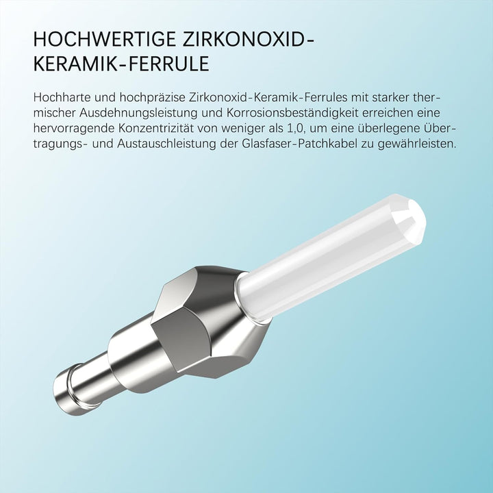 EMSECKO 30M OS2 Simplex LC/APC 8° Stecker, 3.0mm LWL Glasfaser-Kabel, 9/125μm Patchkabel LSZH, FTTH