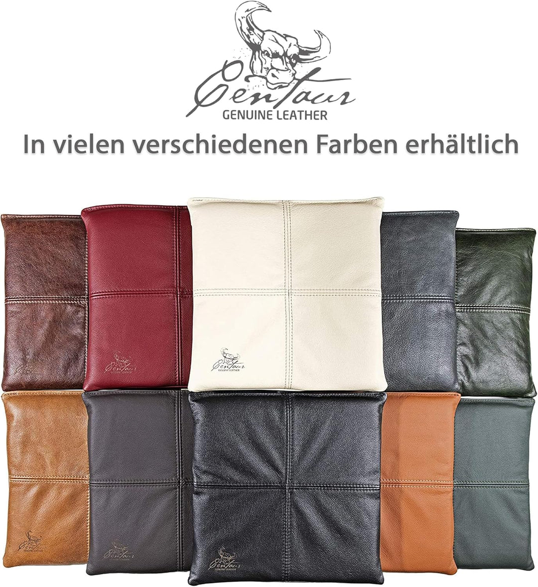 Centaur - Hochwertiges Leder Sitzkissen - Cognac Vintage 35x35 cm - Ideal für Stuhl oder Sitzbank -