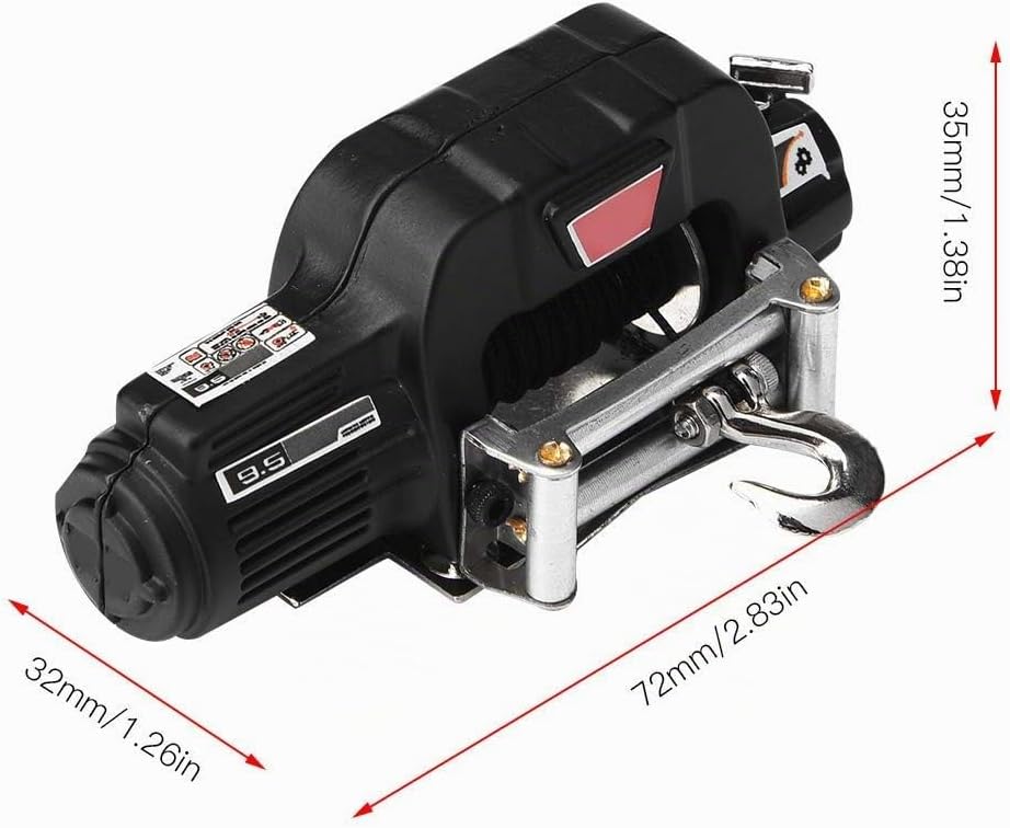 Tbest RC Auto Winde, 1/10 Automatische Crawler Winch Wired Winch Control System Set Simulierte Winsc