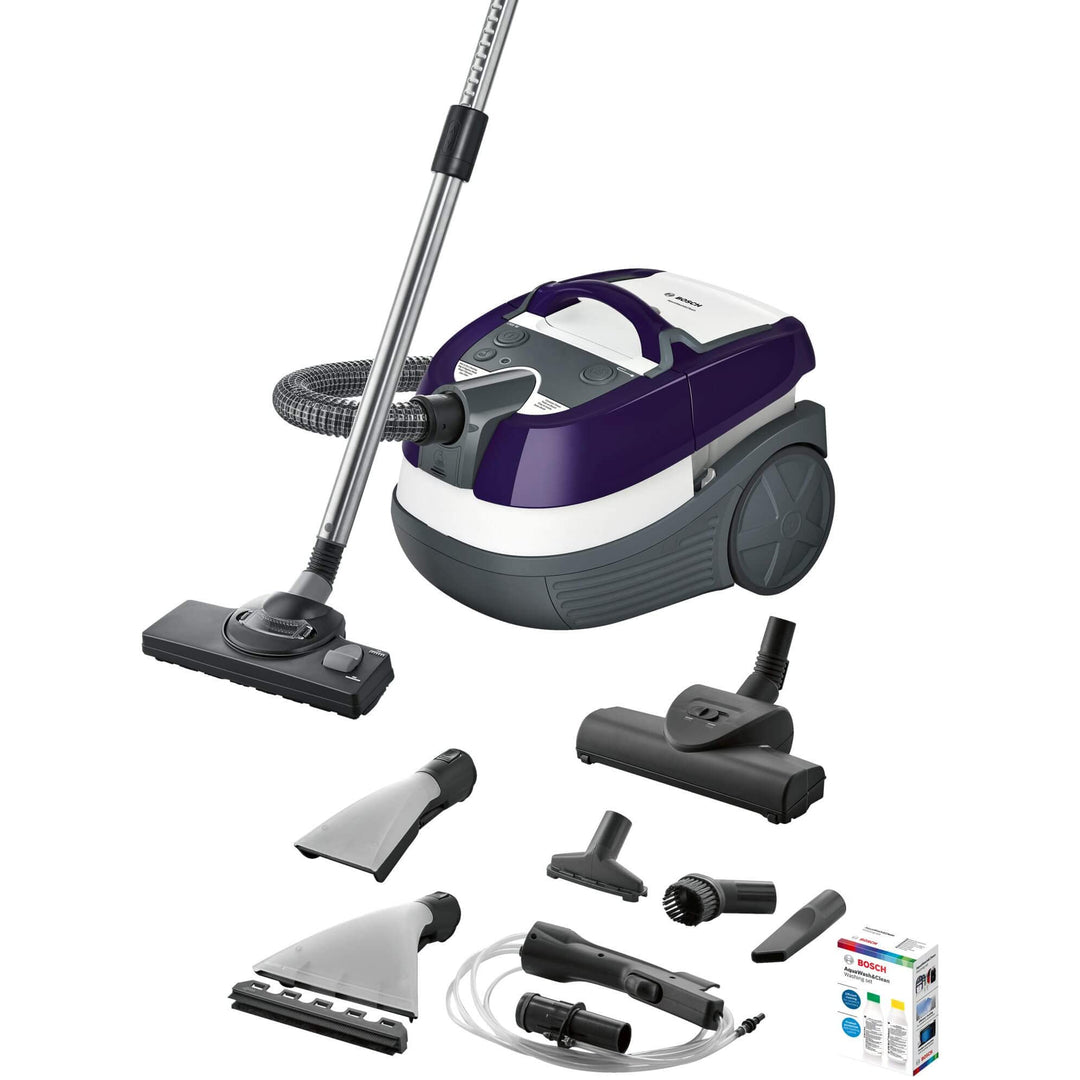 Bosch BWD41740 Waschsauger, 2.5 L, Aqua Wash&Clean, 5 Liter Wassertank, 6 Meter Kabel, 1700 W