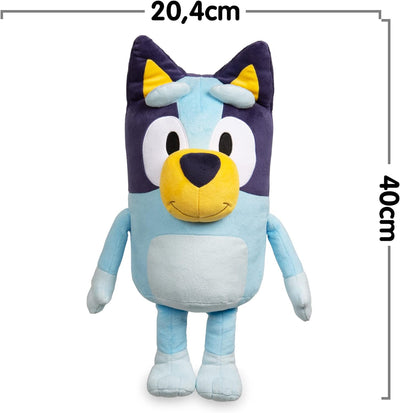 Bluey Jumbo Plush 40 Zentimeter Plüschtier Hund Farbe Blau, wie in der Kinderserie, weich und kusche