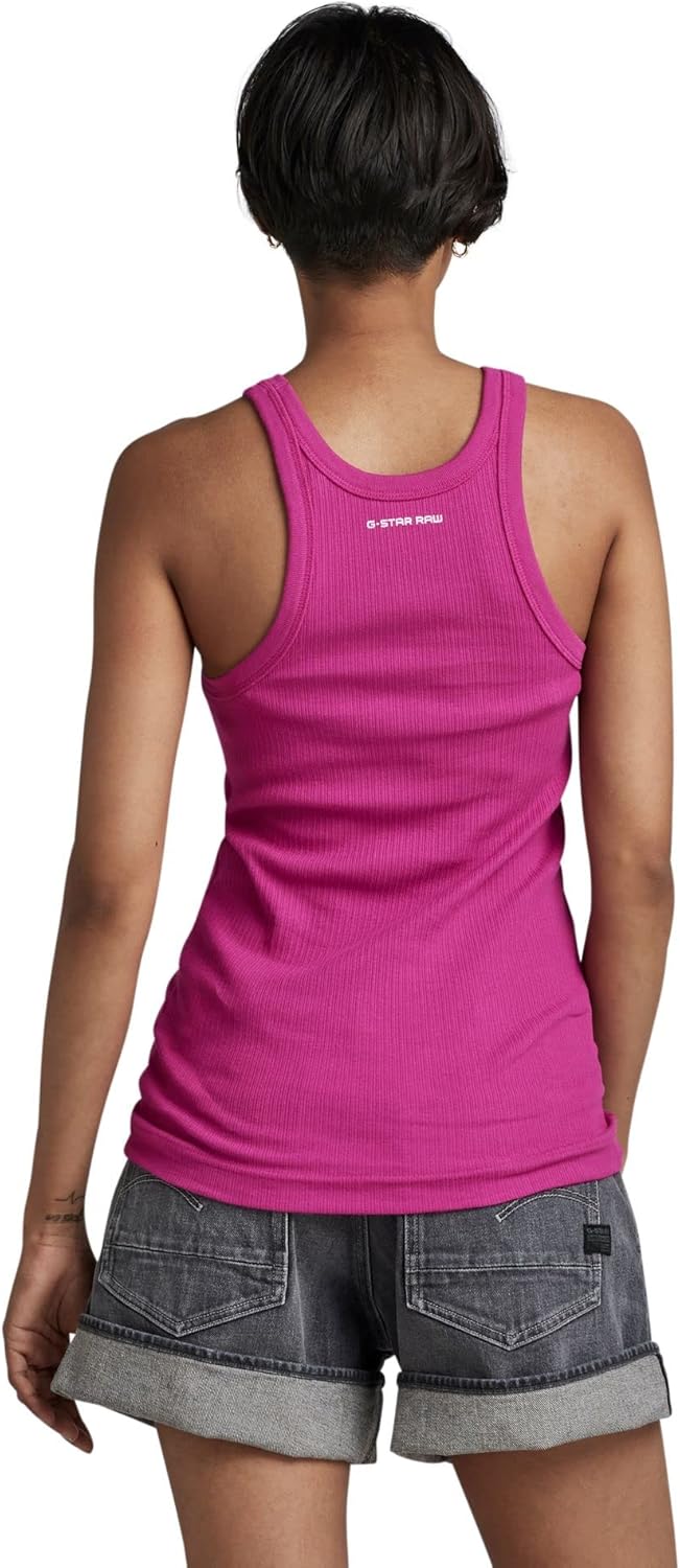 G-STAR RAW Damen Italian Army Ultra Slim Tanktop Tops XS Rosa (Fuchsia Red D22768-d289-d609), XS Ros