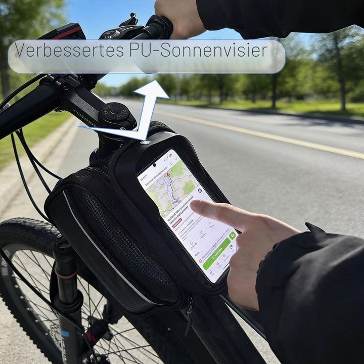 Fahrradtasche Rahmen Wasserdicht, Fahrrad Rahmentasche Kompatibel mit iPhone und Samsung bis 7 Zoll,