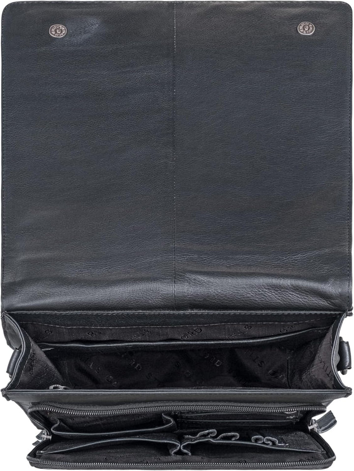 STILORD "Oxford Vintage Umhängetasche Leder Herren für 13 Zoll Tablet MacBooks und iPad Schultertasc