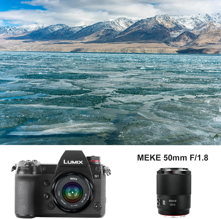 Meike 50mm F1.8 Vollformat AF STM Objektiv Standardblende Autofokus Festbrennweite Portraitobjektiv