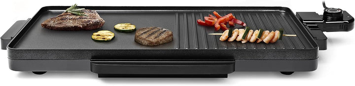 Tristar Tischgrill, 2000 Watt, Antihaftbeschichtung, Fettauffangbehälter, 49 x 27 cm Grillfläche, BP