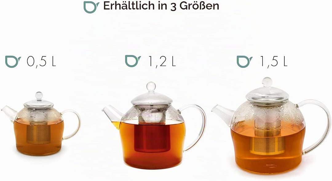 Bredemeijer Teekanne Minuet Glas 1,5L +Edelstahlfilter