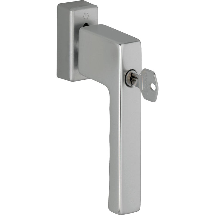 HOPPE Fenstergriff TOULON - Sperrzylinder, VK 7 x 32 - 42 mm, Alu silber silber eloxiert, silber elo