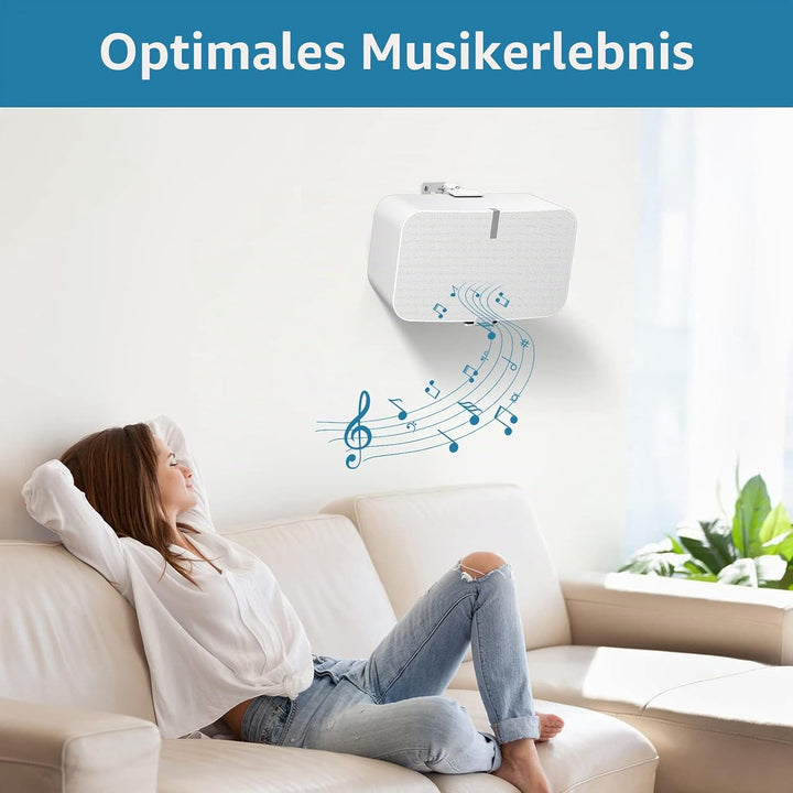 Yibracki Robuste Lautsprecherhalterung für Sonos Five & Play 5 Gen 2, weiss, unterstützt 15,9 kg Wei