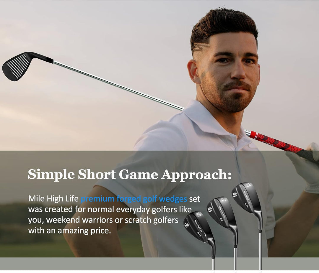 Mile High Life | Geschmiedete Golf-Sandkeil-Sets | Golf Gap Wedge Sets für Anfänger | Lob Wedge Golf