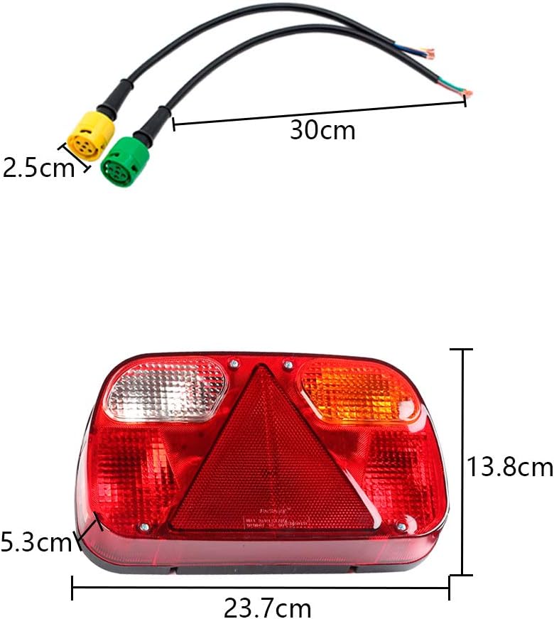 ETUKER 1Pair Anhänger Rückleuchten Kit Anhänger Rückleuchte, 12V Universal Wasserdichte Anhänger Rüc