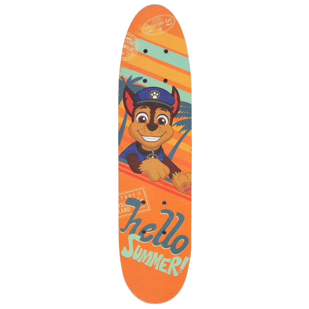 Paw Patrol Chase Holz Skateboard für Jungen 61cm, rutschfestes Brett 20-50kg Mehrfarbig, Mehrfarbig