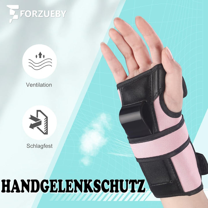Forzueby Knieschoner, Ellbogenschützer und Handgelenkschützer für Erwachsene&Kinder Protektoren Set,