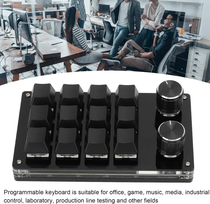 Ejoyous Tastatur Programmierbare Tasten, USB Einhand Mechanisch Tastatur mit 12 Mehrere Programmierb