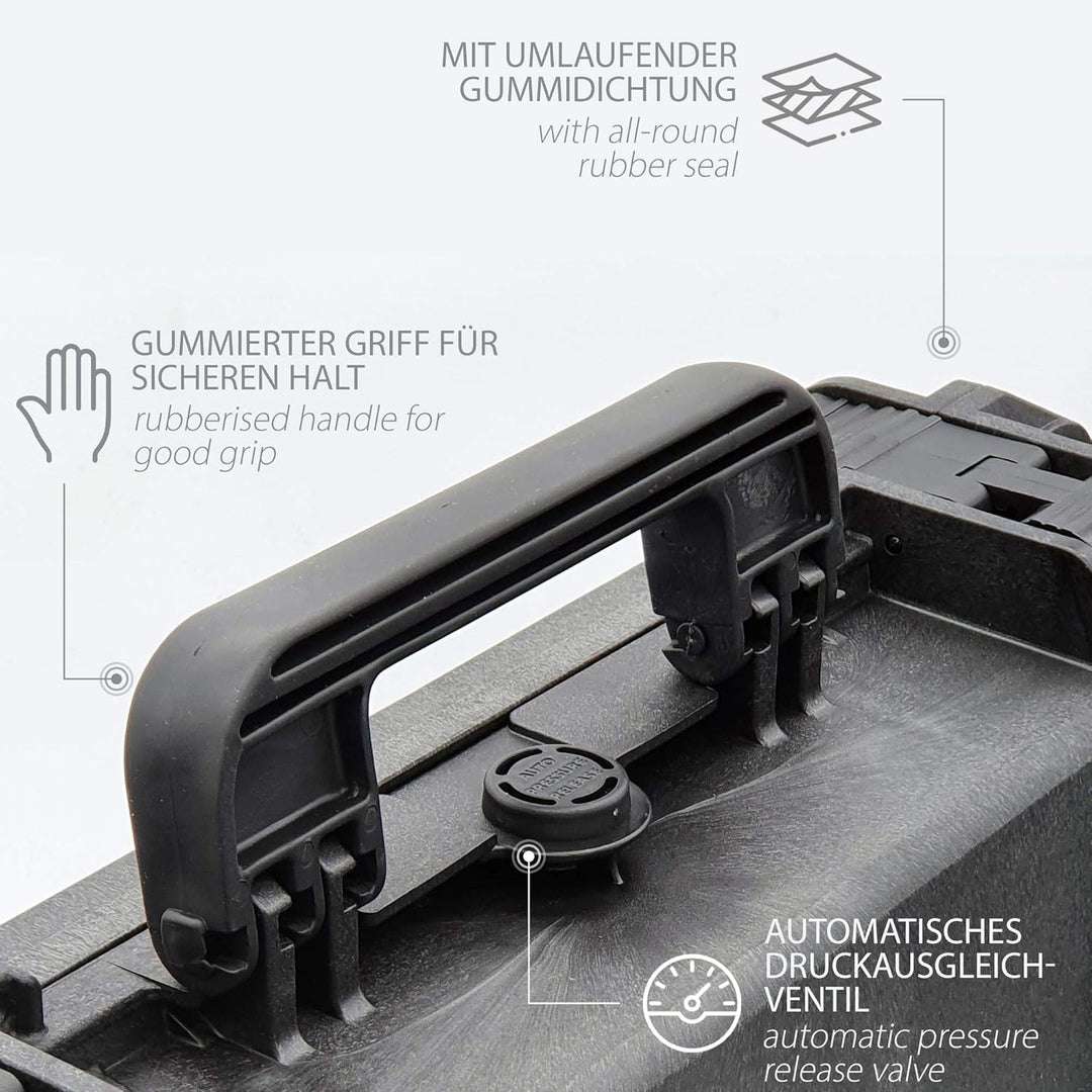 MC-CASES ® Uhrenkoffer Transportkoffer für bis zu 8 Uhren - Reisekoffer - Wasserdicht - Abschliessba