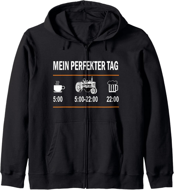 Mein perfekter Tag Traktor Fahren Bauernhof Landwirtschaft Kapuzenjacke