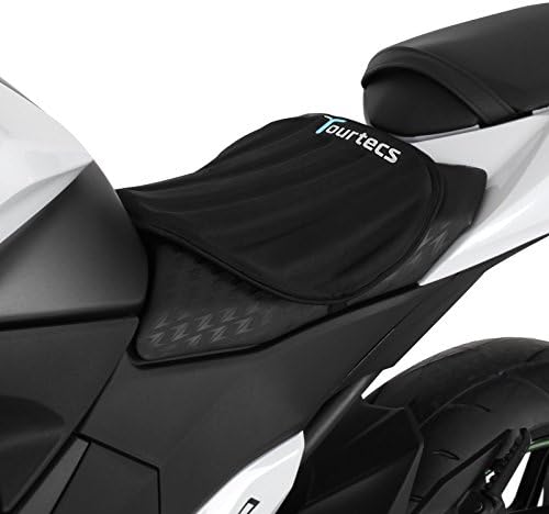 Tourtecs - Motorrad Sitzauflage für Chopper/Custombike Schwarz Neopren L Gelkissen Gel Pad Sitzbank