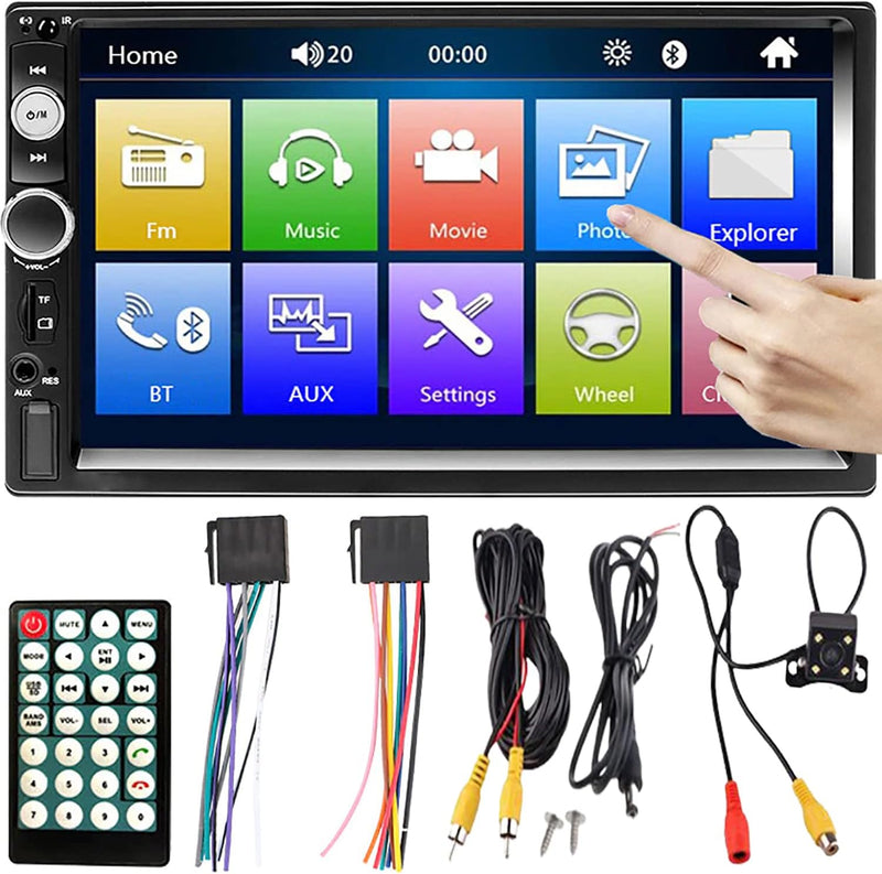 Retoo USB und Bluetooth Autoradio 1080P mit 7 Zoll Touchscreen, Multimedia Player TF und AUX mit Ans