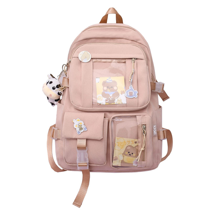 PORRASSO Mädchen Schulrucksack Süsser Schultasche Schüler Rucksäcke Teenager Nylon Daypack Damen Sch
