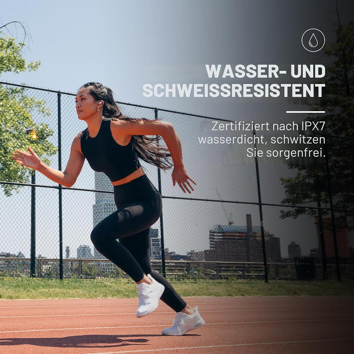 Raycon Fitness True Wireless Bluetooth-Ohrhörer mit eingebautem Mikrofon 54 Stunden Akku IPX 7 wasse