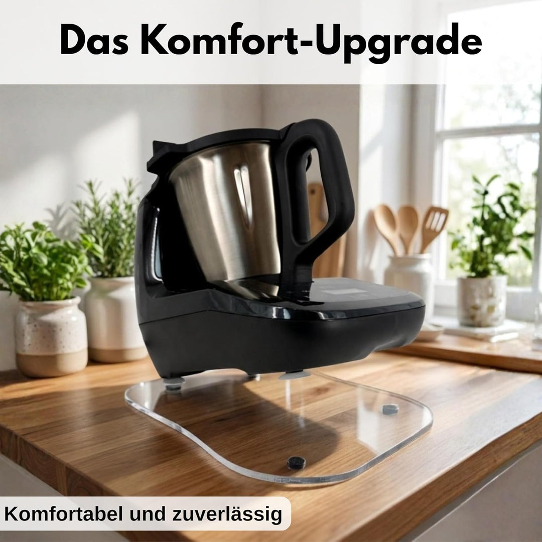 Gleitbrett passend für Monsieur Cuisine Compact Unterlage aus Acryl Zubehör Gleiter für müheloses Ve