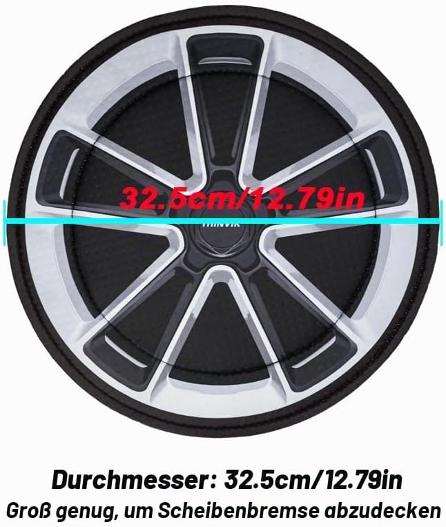 Thinvik Bremsscheiben Schutz (2 Stück) – Waschbare Neopren-Hüllen für Fahrrad-Scheibenbremsen, Durch