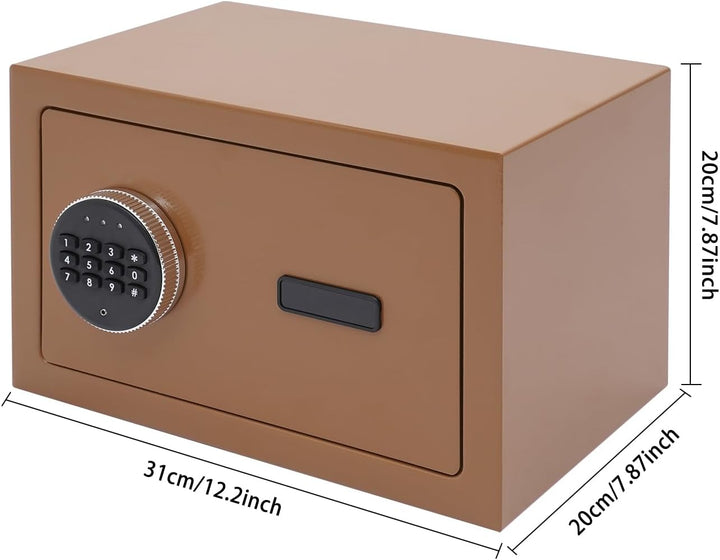 Tresor 31×20×20 cm, aus Stahl, innen mit Flanellstoff ausgekleidet, Safe Tresor mit Zahlenschloss &amp;