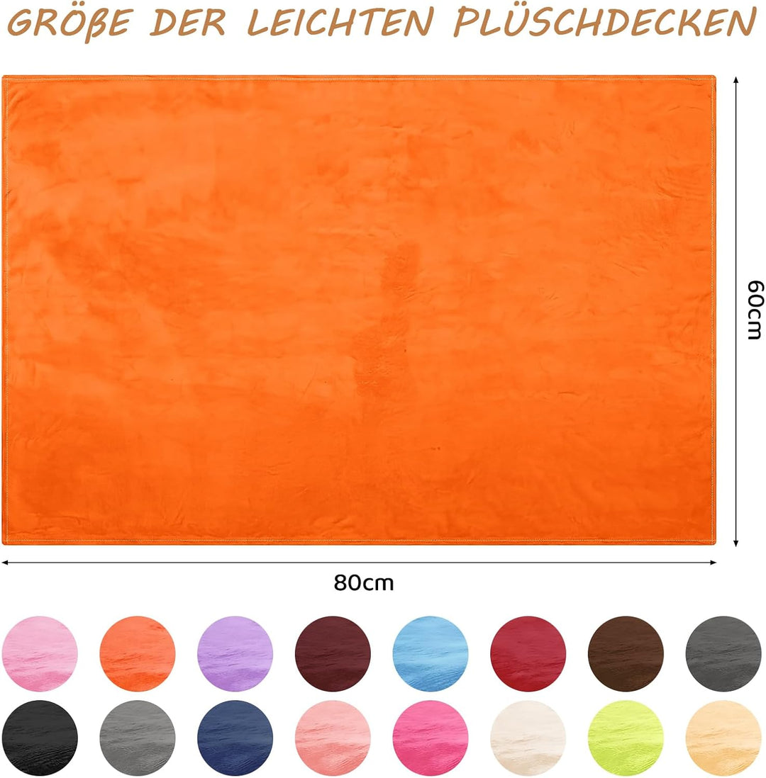 16 Stück Kuscheldecke Flauschig Set, 80 x 60 cm Flanell Wohndecke Sofadecke Warm, Hundehandtuch, Bab