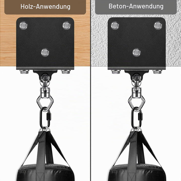 SELEWARE ELEWARE Boxsack Halterung Boxsack Aufhängung - 360° Arehbarer Schwerlast Deckenhaken 1000 L