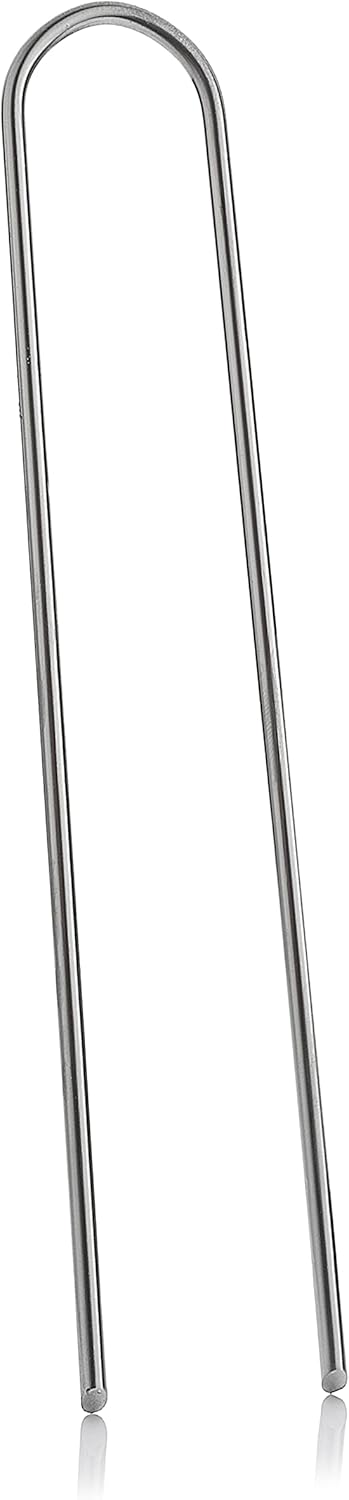 GardenMate 50 Erdanker VERZINKT aus Stahldraht 200mm lang, 25mm breit, Ø 3,8mm, runder Kopf - Für Ha