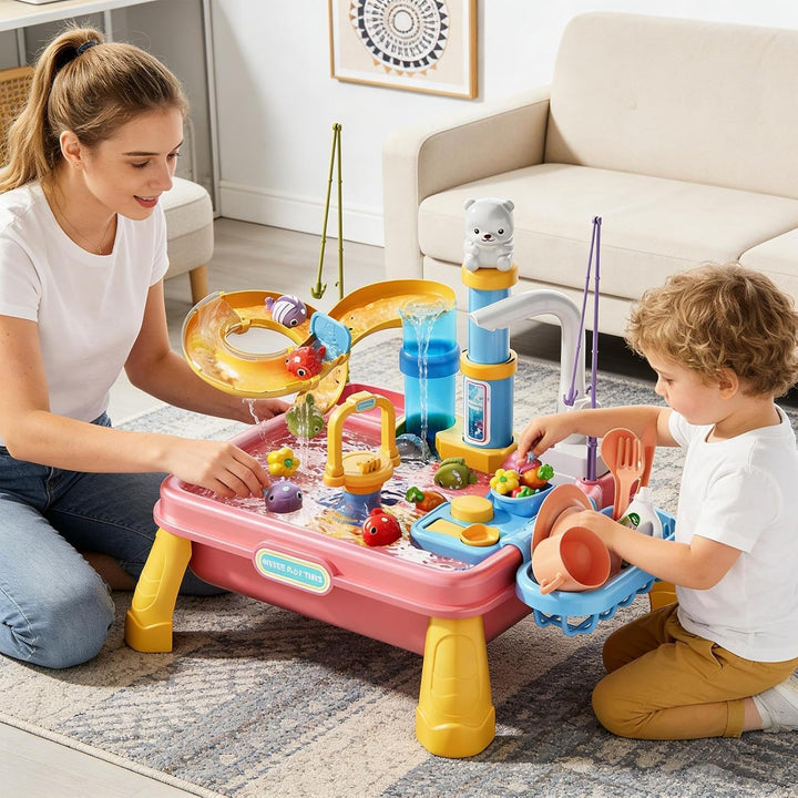Sand- und Wassertisch für Kinder, sensorisches Spiel- und Aktivitätsspielzeug für den Sommerstrand,