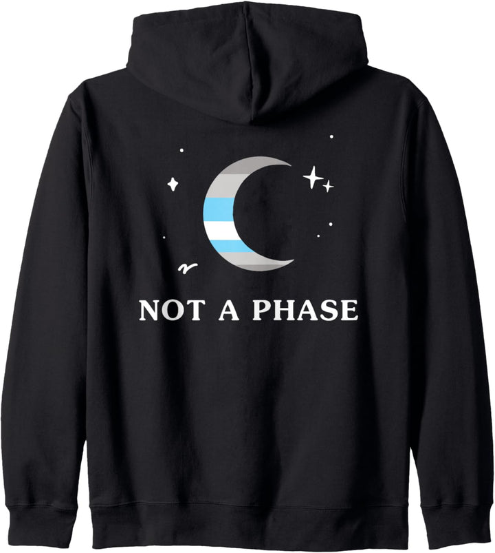 Keine Phase Demiboy LGBTQ Non-Binary Pride Flagge Mond Kapuzenjacke
