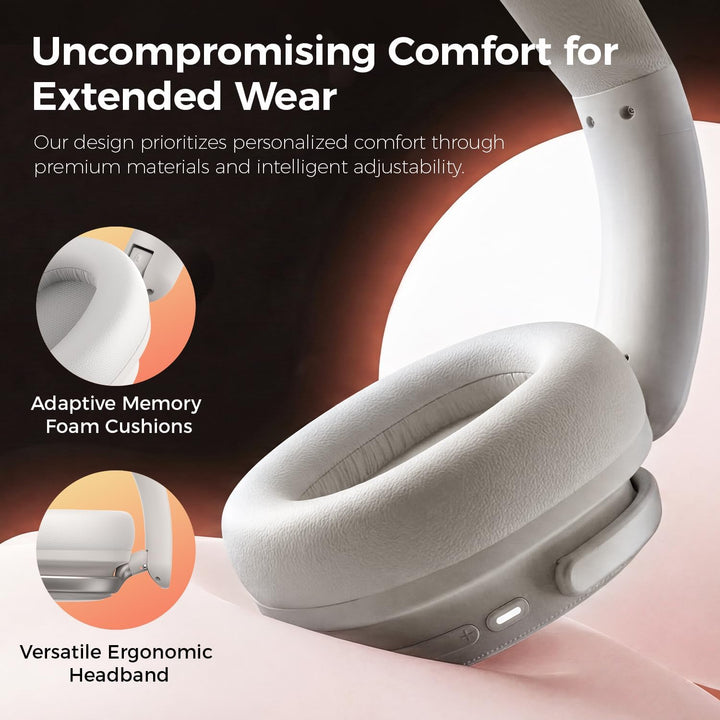 havit SPACE NC01H Hybrid Active Noise Cancelling Kopfhörer, Over Ear Bluetooth Kopfhörer mit 4 Mic E