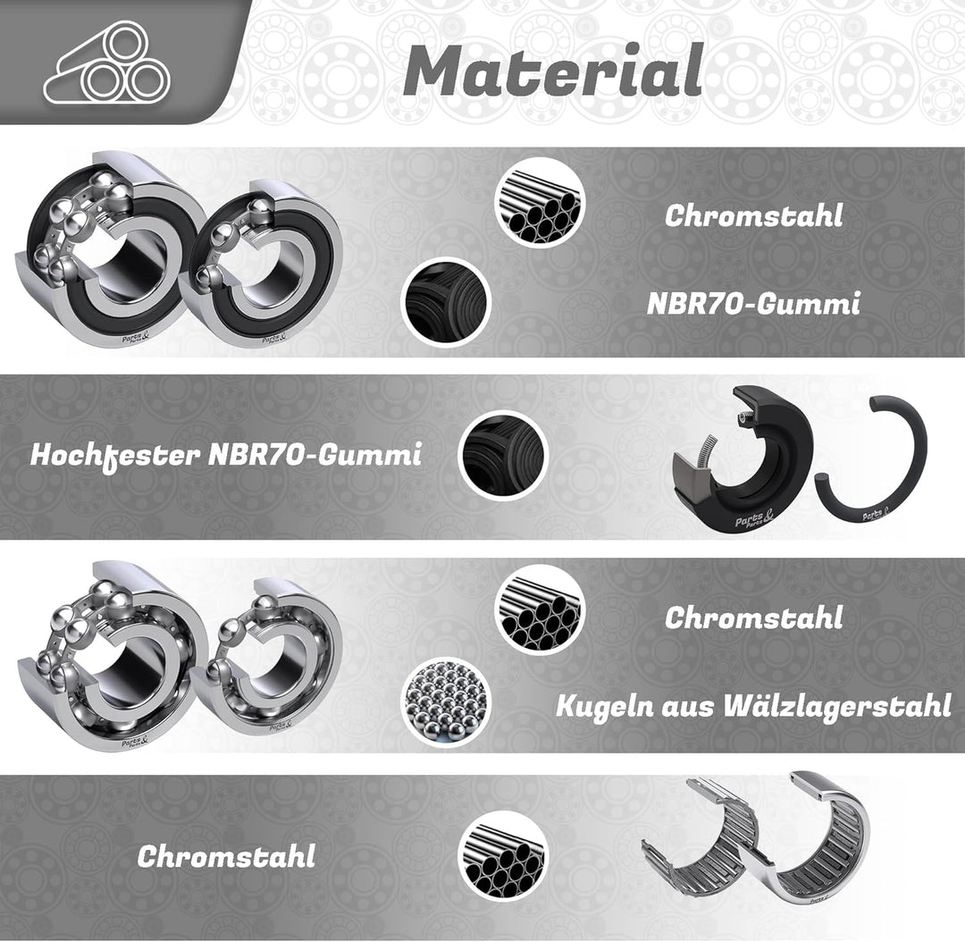 Parts and Parts Radlager vorne kompatibel mit Access AMX AMX 6.46 AMX 6.46 EFI 4x4 AMX 6.46 LV EFI