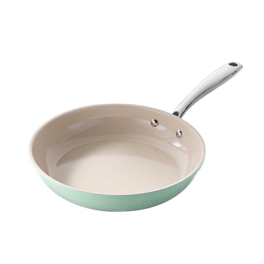 Redchef Keramik Pfanne Induktion 28cm, Antihaft Keramikbeschichtung Bratpfannen mit Edelstahlgriff,