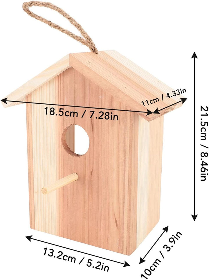 Vogelhaus aus Zedernholz für den Aussenbereich mit Transparentem Design, Fenster-Vogelhaus, Vogelnis