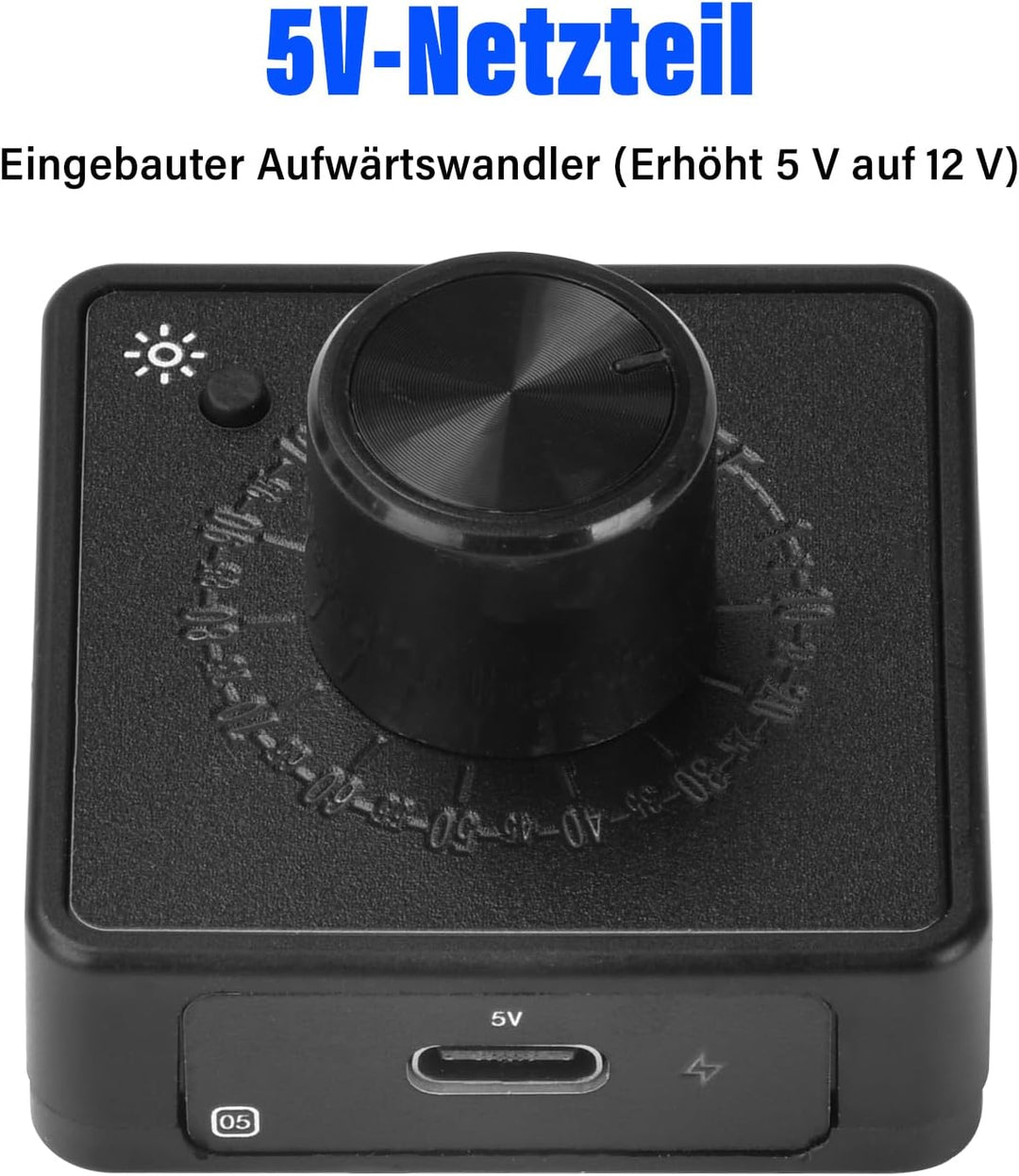 Aideepen 4 Pin 12V PWM-Lüfterregler, Type-C 5V-Netzteil 4 Draht DIY PWM-Geschwindigkeitsregler, Fan